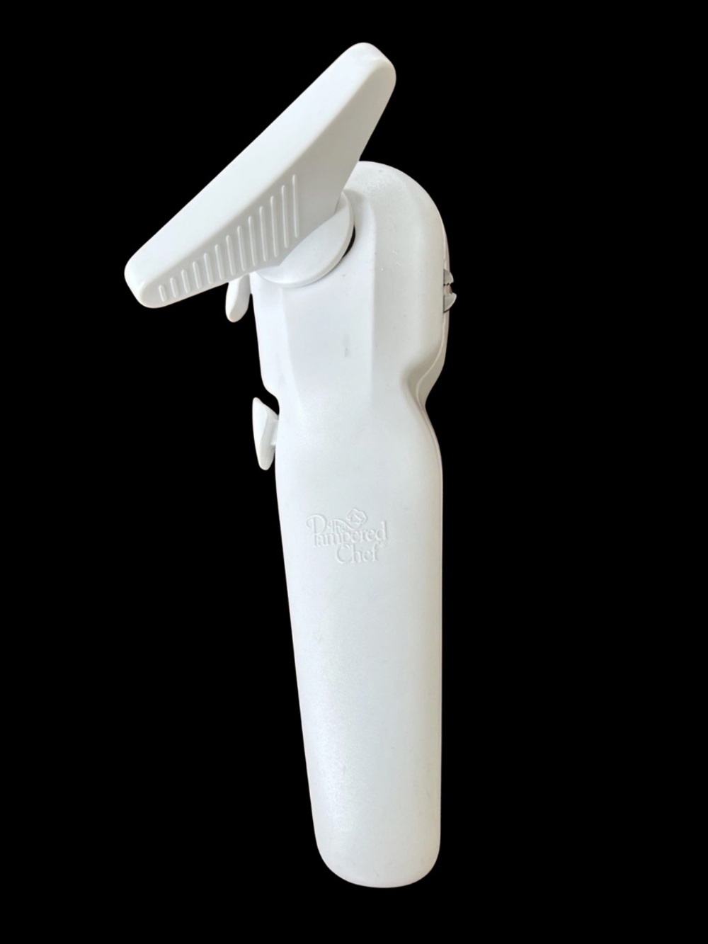 Pampered Chef Smooth-Edge Can Opener #2759 - NIP White Safety Manual Lid Opener
